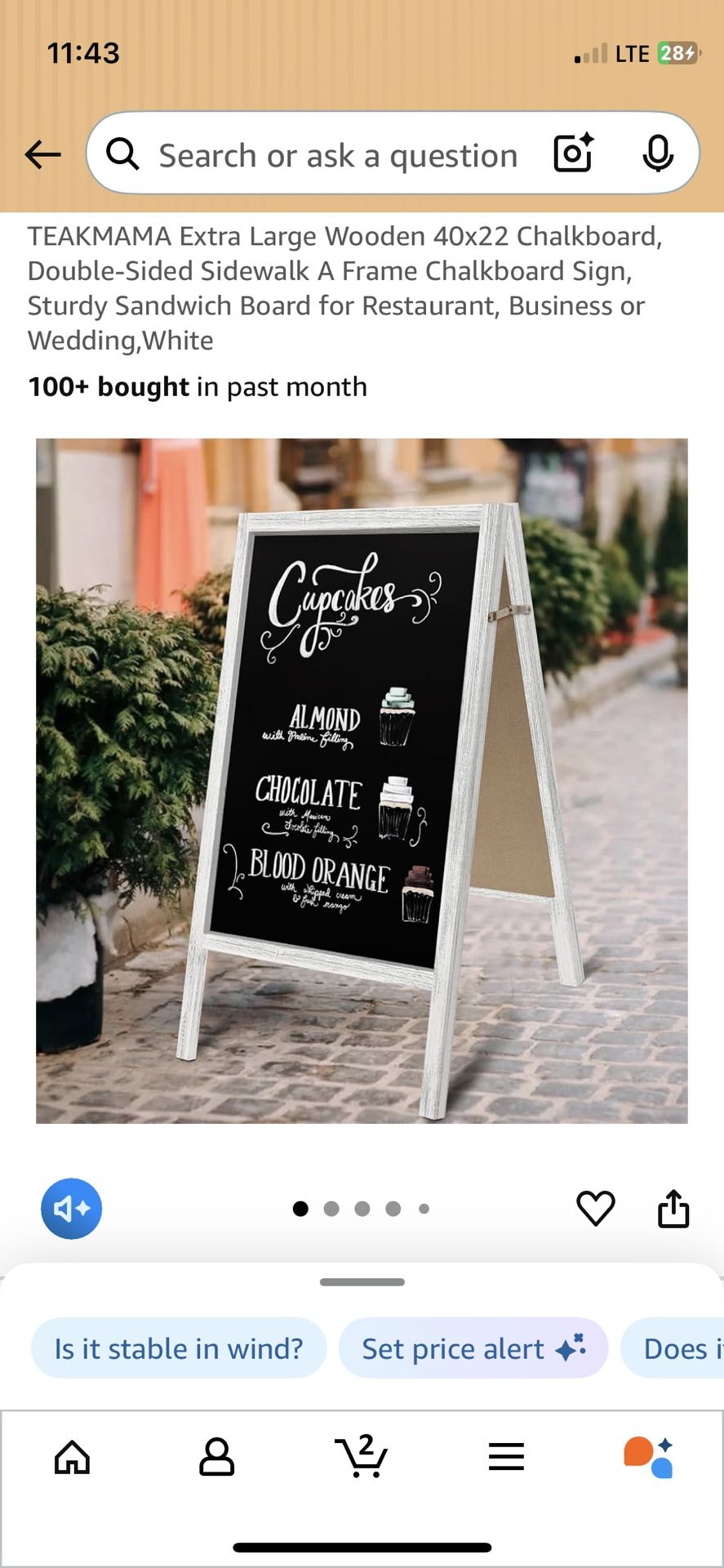A-Frame Chalkboard Sign- Small Business/Restaurant