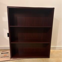 Commercial-Grade 3-Shelf Bookcase in Mahogany