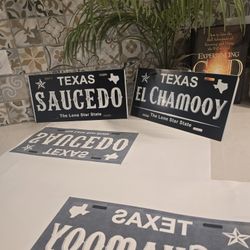 Personalize Metal License Print 