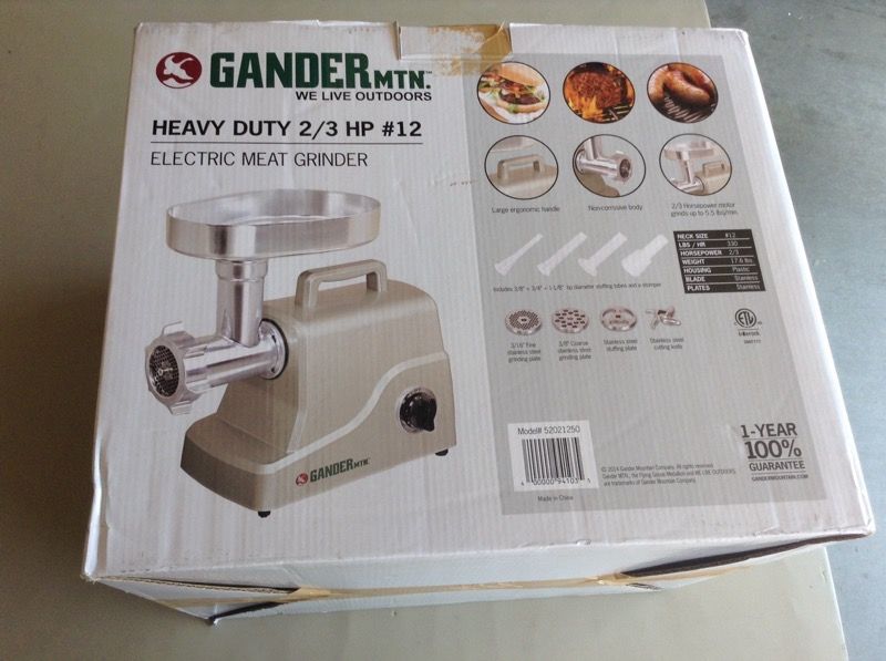 Gander mountain HEAVY DUTY 2/3 HP Electric meat grinder