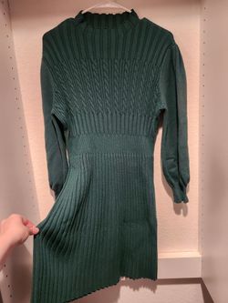 Emerald Green Sweater Dress