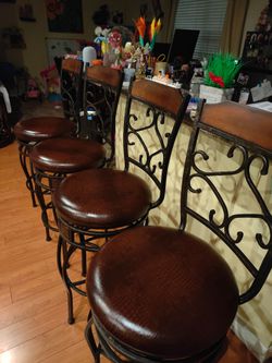 4 bar stools chairs barstools 29"