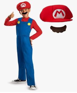 Nintendo Super Mario Costume, Officially Licensed Super Mario Brothers Boys Costume Size