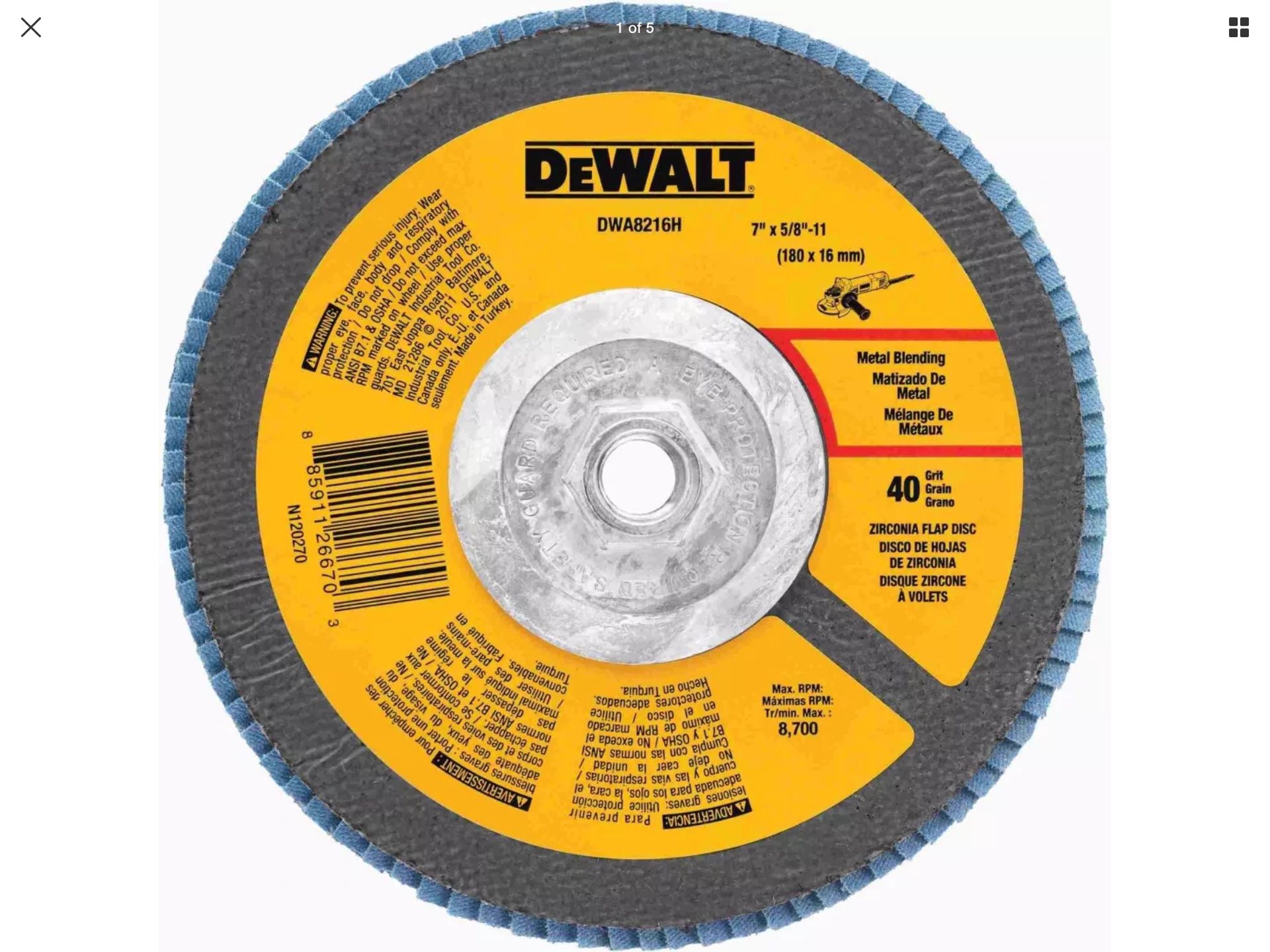 DeWalt Zirconia Flap Disc