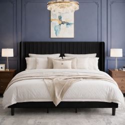 King bed Velvet Bed Frame 