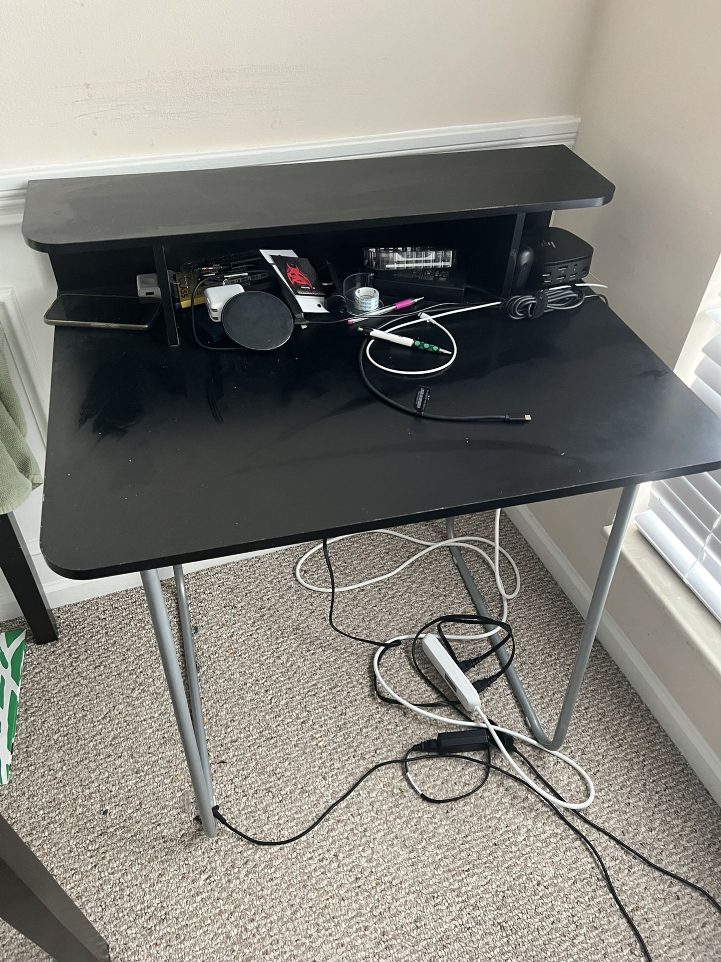 Small Computer Table- Black