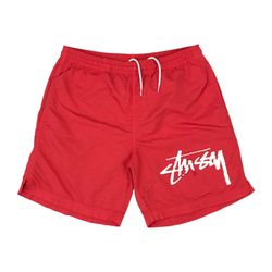 Nike x Stussy Shorts Mens Small S Habanero Red 2020 Streetwear Collab Skater