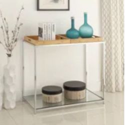 MUST SELL ASAP – Modern Metal & Wood Console Table (Wayfair). Must Go Asap