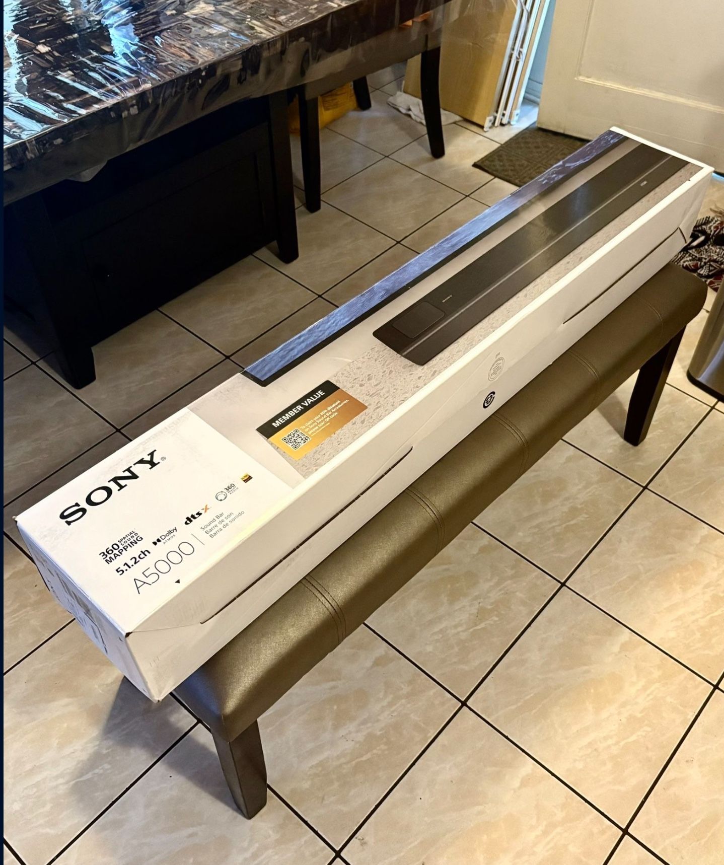 Sony (HT-A5000) 5.1.2ch Dolby Atmos Soundbar | 450W | Built-In Dual Subwoofers | 360 Spatial Audio & WiFi, Bluetooth,Alexa