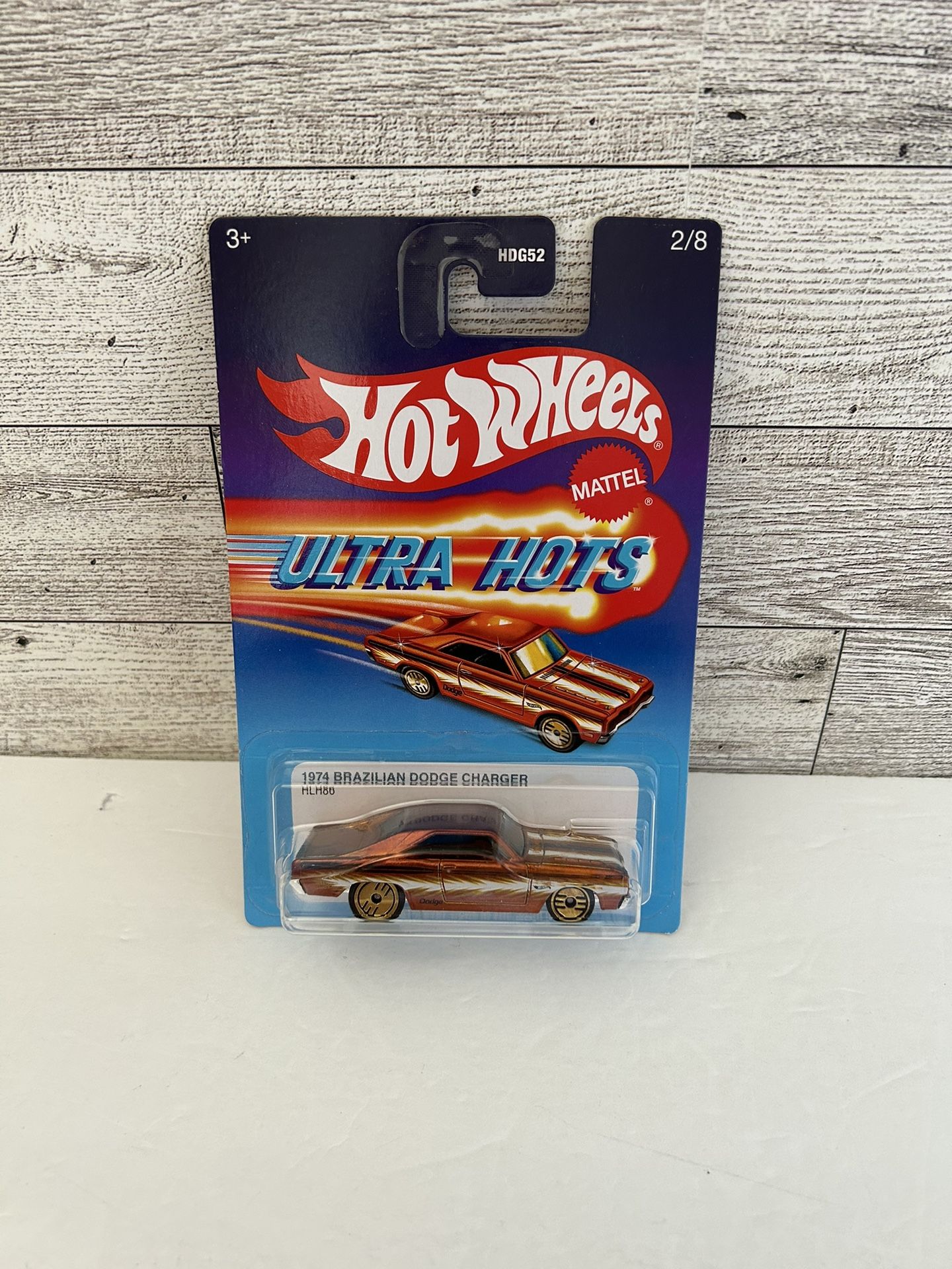 HOT WHEELS ULTRA HOTS BROWN ‘1974 BRAZILIAN DODGE CHARGER • DIE CAST METAL • MADE IN MALAYSIA 