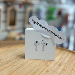 Apple Airpods 4 Bluetooth Earbuds - Pay $1 To Take It Home Today and pay the rest later.