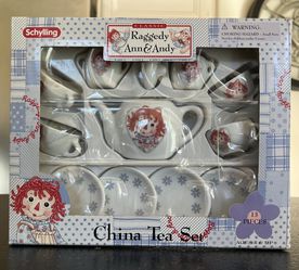 Schylling Classic Raggedy Ann & Andy China Tea Set for Sale in