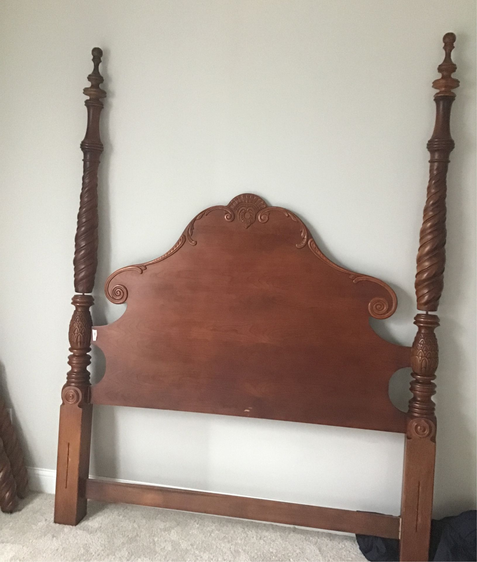 Queen post bed frame