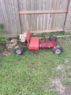 Kid sized Red go kart
