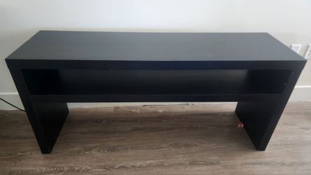 Black TV Stand with Lower Shelf