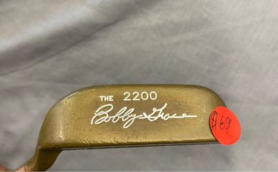 Bobby Grace The 2200 Brass Blade Putter RH 35” Original Grip Golf Club Vintage