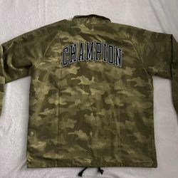 Champion Camo Windbreaker Jacket - Sz Med - NEW