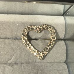 Gold Nugget Heart Ring 