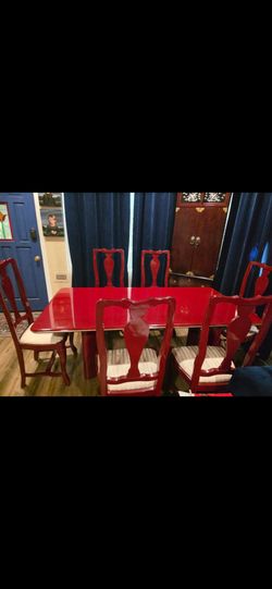 Dining table with 6 chairs