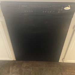 Black Whirlpool Dishwasher 