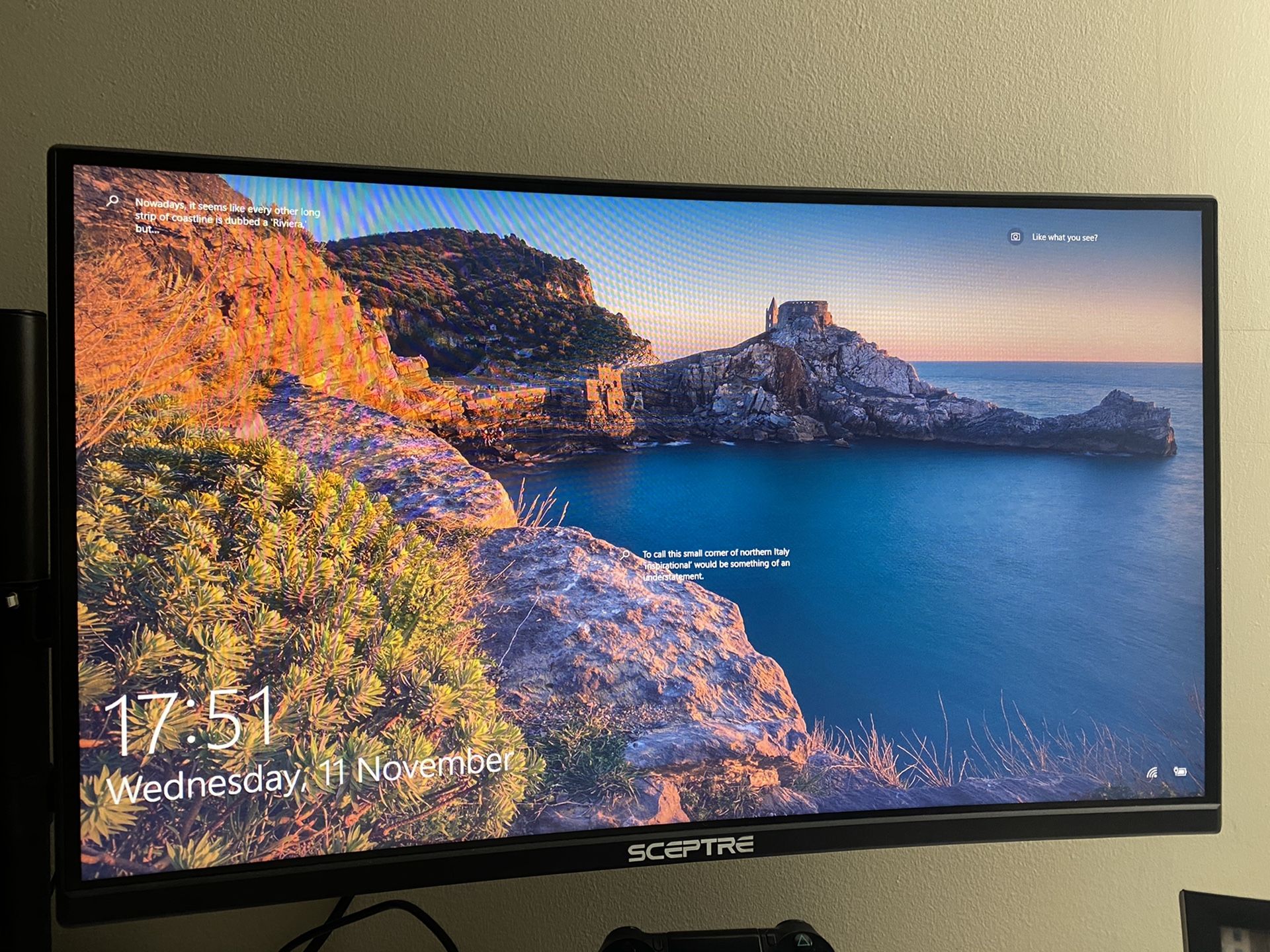 Sceptre 24” curved monitor 75hz