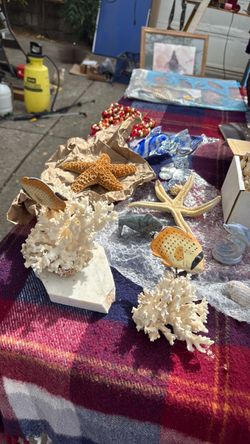 Ocean themed decorations bath/bed etc