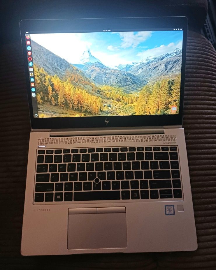 HP EliteBook Pro Grade Laptop Intel Core i7-8650u 8 GB RAM 128 GB SSD Webcam 1080P LCD USB C Thunderbolt Port Wi-Fi & BT Wireless Ubuntu Linux 25.04
