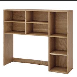 Desktop Bookshelf With 7 Open Cubes And 3 Adjustable Shelves