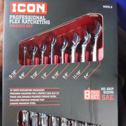 Icon Professional Flex Ratcheting Wrench Set