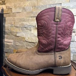 Durango Kid's Sz 3M Lil' Rodeo Briar Brown & Brick Red Western Boots Style DBT0222TS