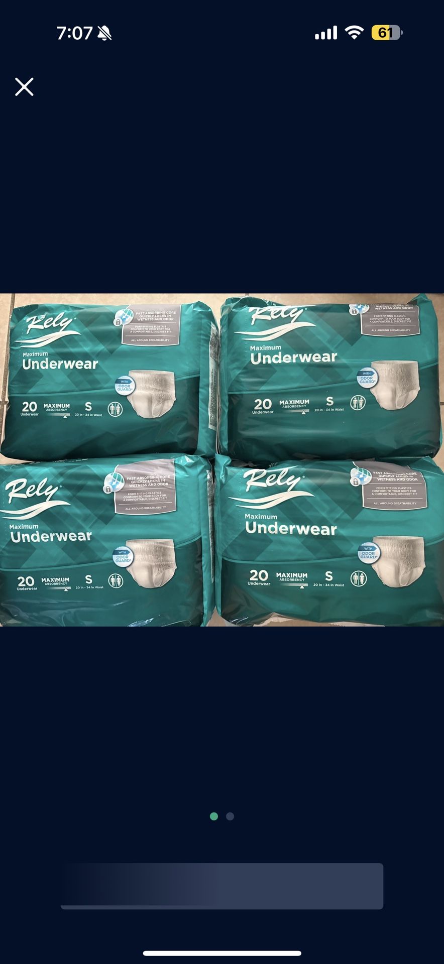 Small Size Underwear Protection 80 Counts Unisex 