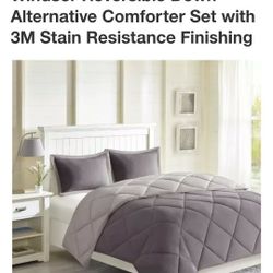 Windsor Reversible Down Alternative Comforter Set with 3M Stain Resistance Finishing

