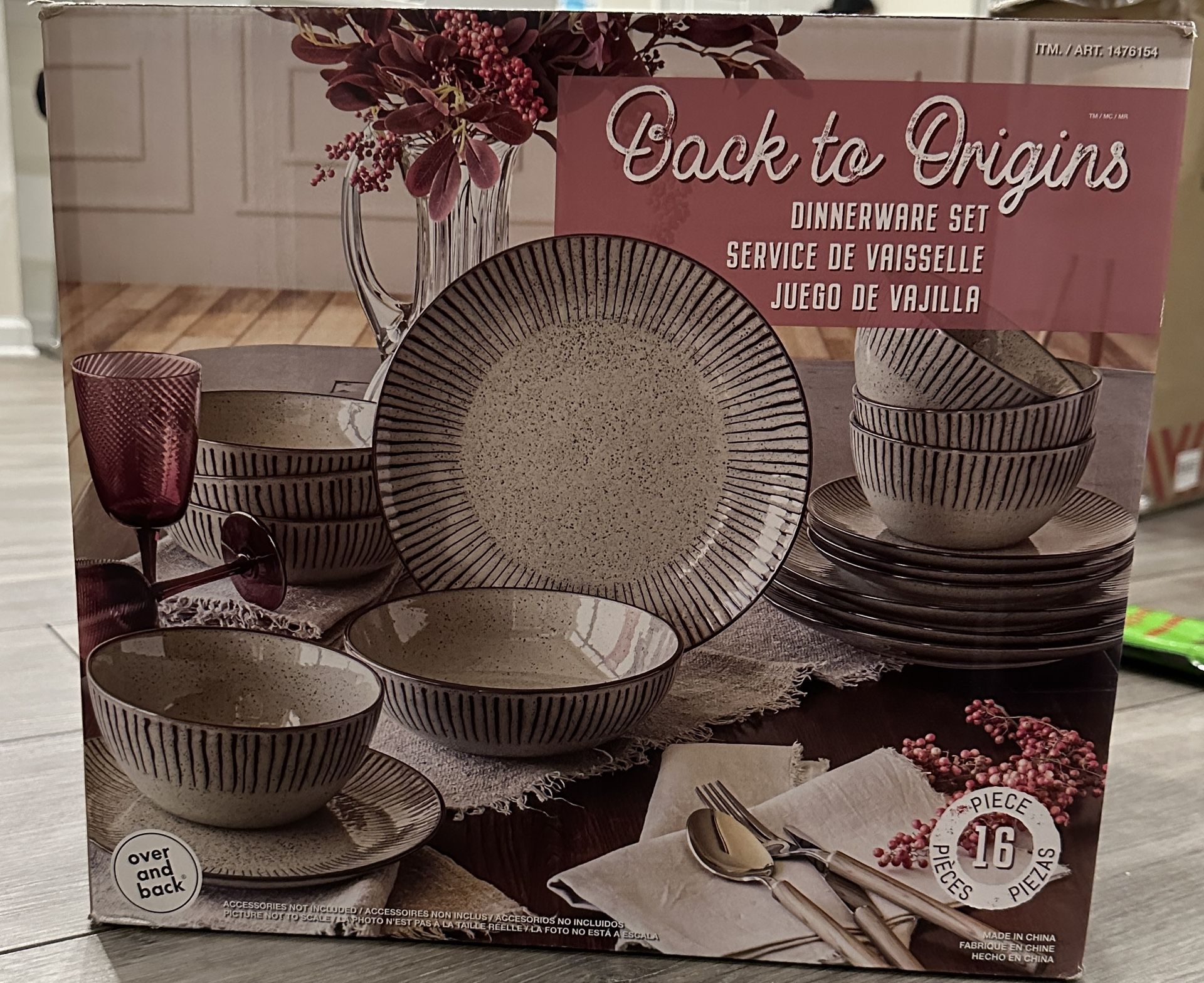 over&back Options 16-piece Dinnerware Set