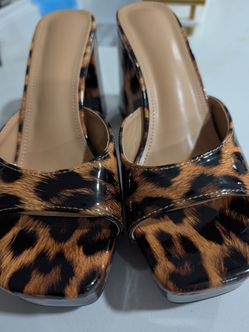 Leopard print heels