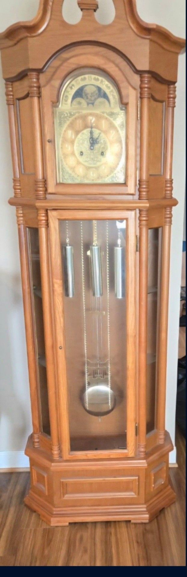 Solid Oak Grandfather Clock