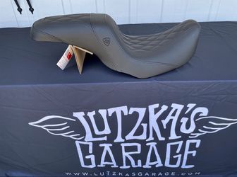 Brand NEW - SADDLEMEN DYNA Seat X Lutzka Slim Step Up Seat 2006-2017 Harley-Davidson Motorcycles : Black leather  Price- $450.00  Fitment:  Harley-Dav