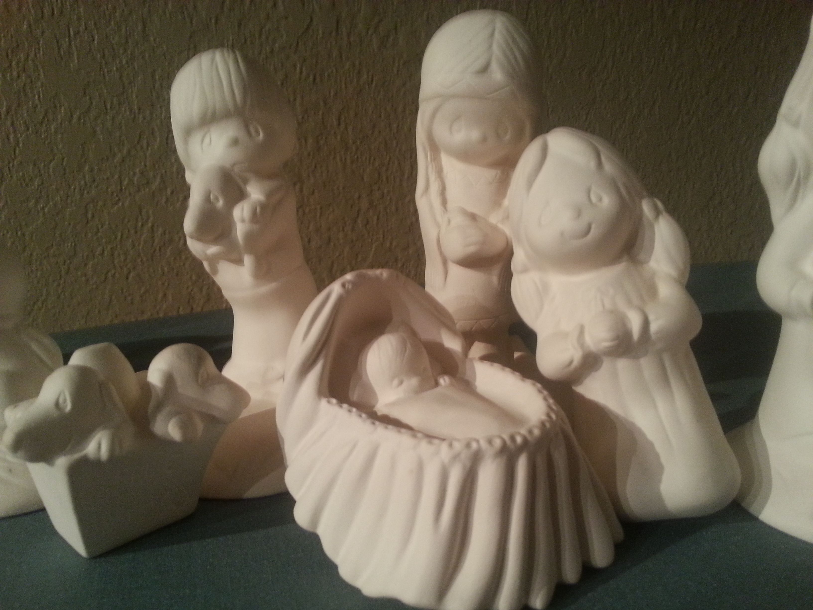 Rare Precious Moments unpainted ceramic collectible figurines