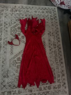 Red Devil Halloween Costume with Horns Headband