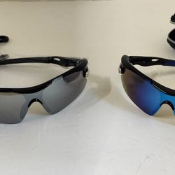 Sport sunglasses pair of two/ black and blue / two for $10 / brand new/ see description 👍👍