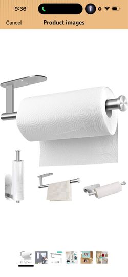 Paper Towel Holder Wall Mount, Self Adhesive On