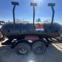 Huge 1000 Gallon Bbq Pit Trailer 