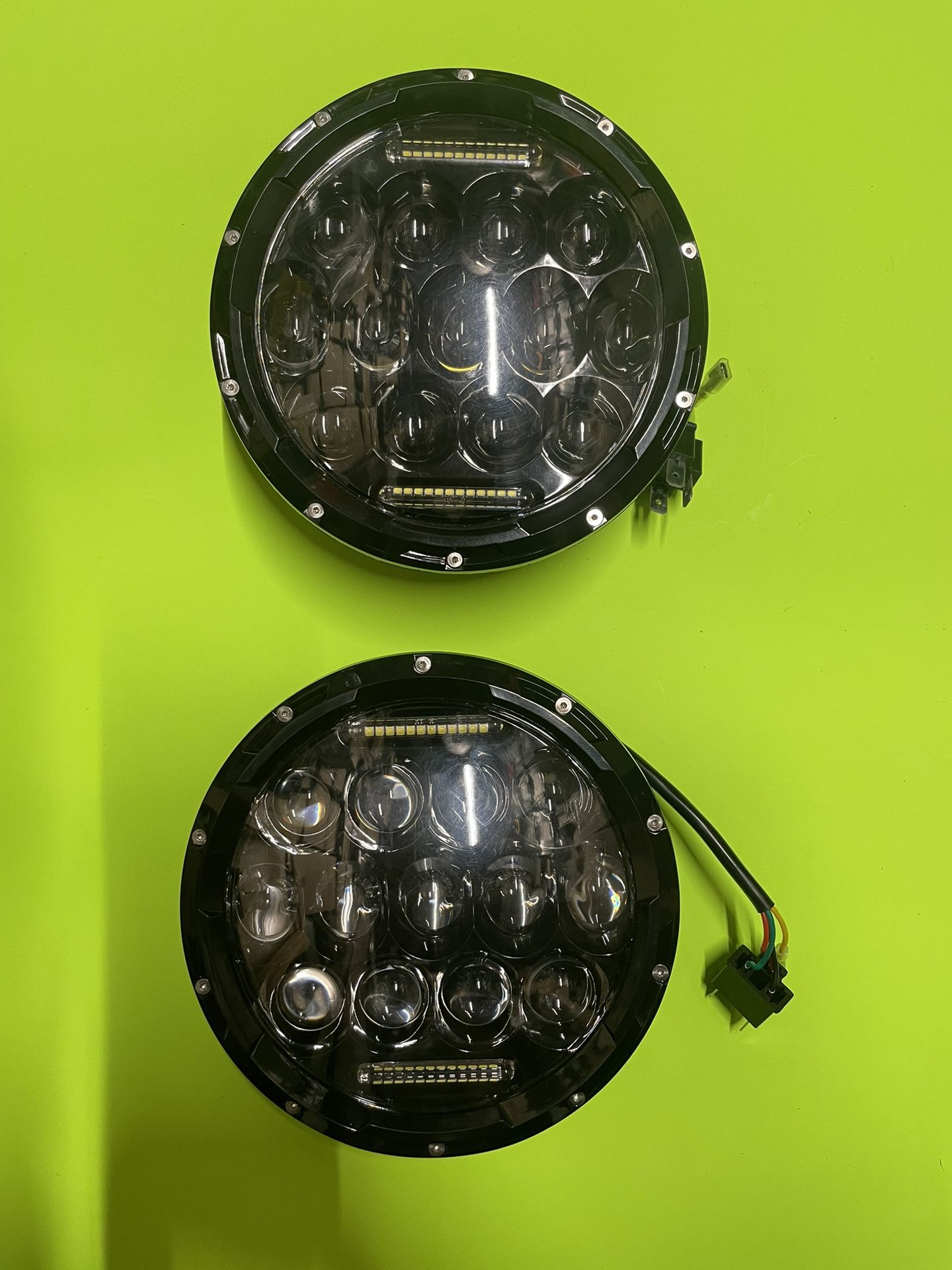 Headlights 7” inch Round Led High And Low With Drl Lights 