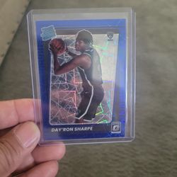 DAY'RON SHARPE Rated Rookie Donruss Optic Blue Velocity Prizm Basketball Card