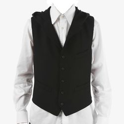 Yohji Yamamoto Hooded Dress Vest Sz M-L Adjustable