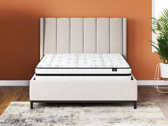Chime 10 Inch Hybrid White 10 Inch Queen Mattress and Pillow