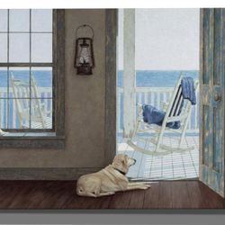 'The Rocking Chair' By Zhen-Huan Lu, Canvas Wall Art, 40"X26"