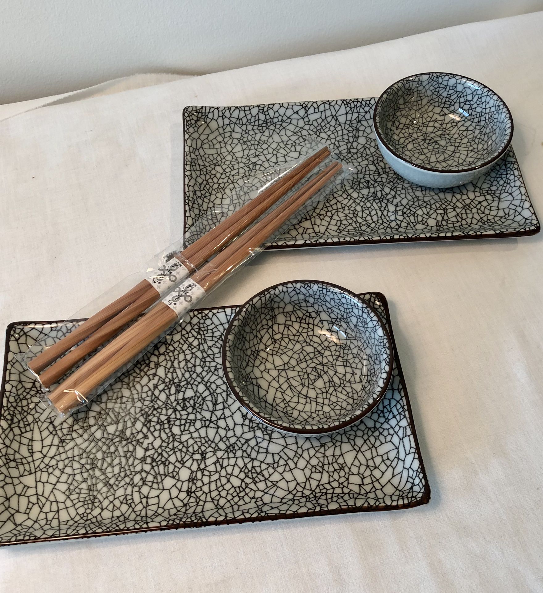 New Sushi place setting for two