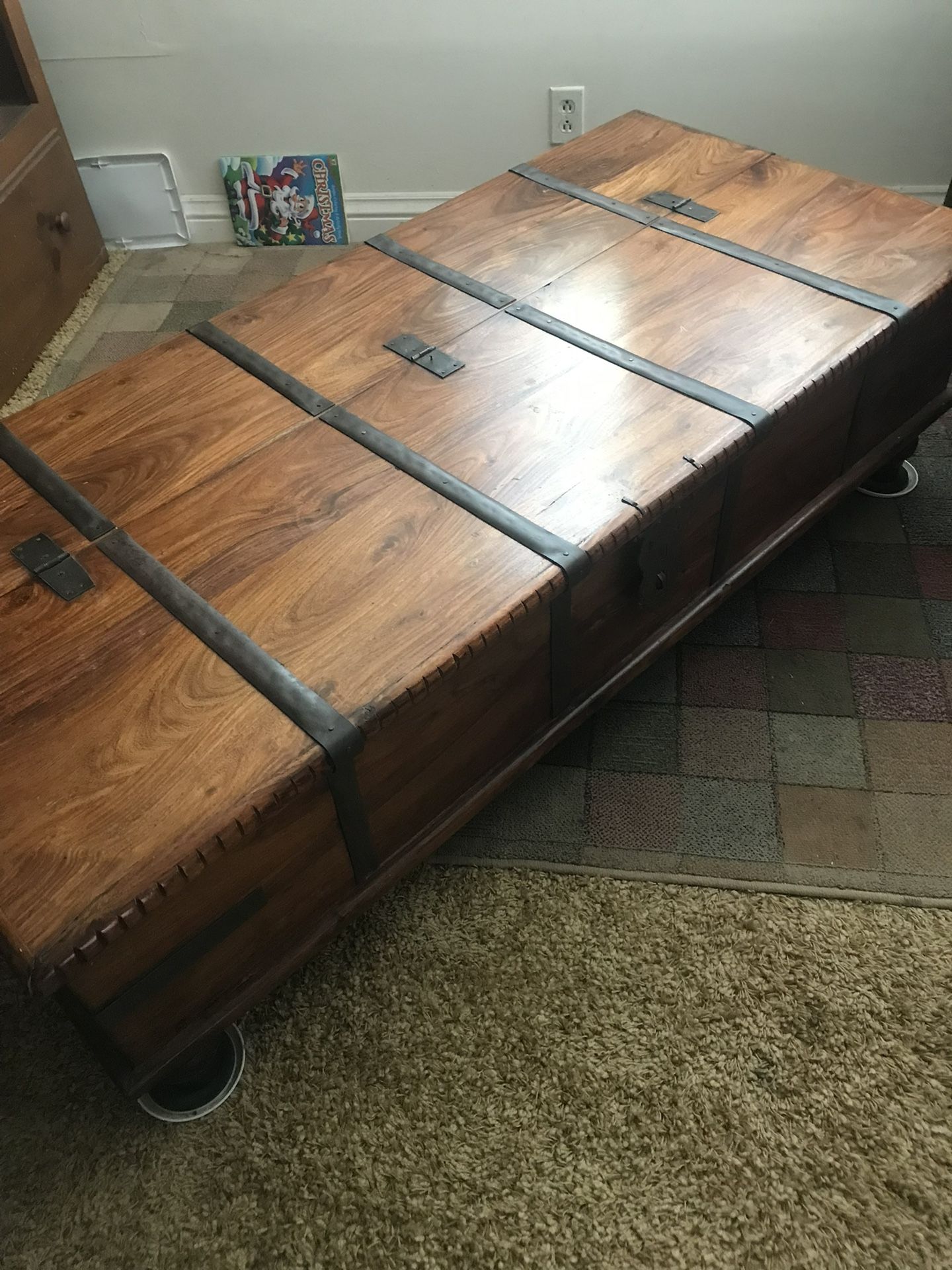 Antique Real Wooden Coffee Table/ Chest