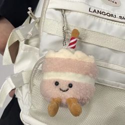 Cake plush keychain