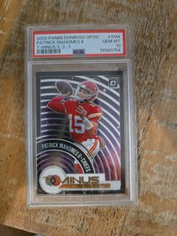2020 Mahomes optic t minus 3 2 1 psa 10